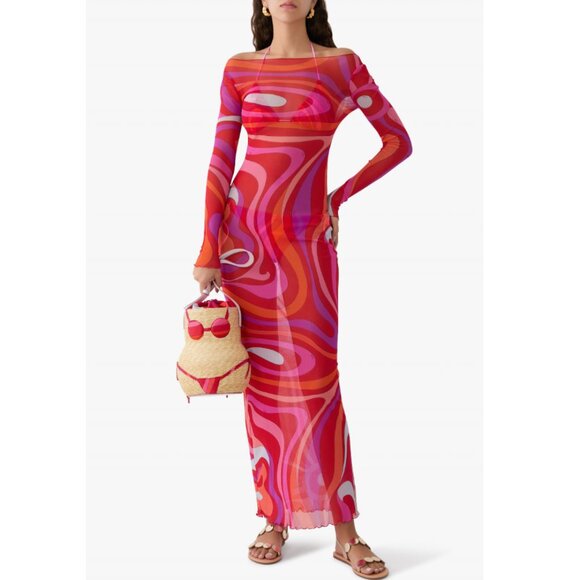 Emilio Pucci Dresses & Skirts - Pucci Marmo Sheer Tulle Maxi Dress